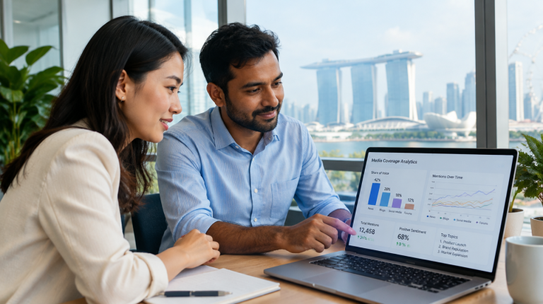 Share of Voice PR Measurement Dashboard Singapore Office