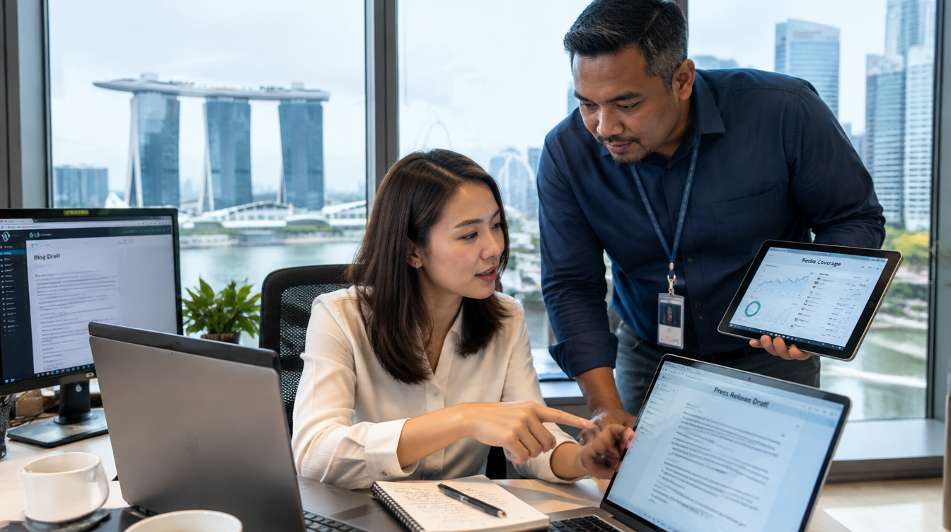 Press Release Writing Singapore Journalist Pickup PR Team